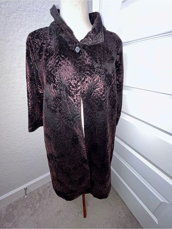 bryn Walker Jackets & Blazers - Bryn Walker Metallic Two Button 3/4 Length Sleeve Long Jacket Coat